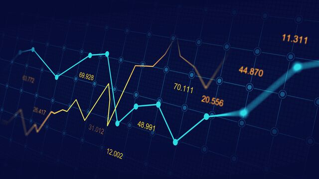 Stock market or forex trading graph - small